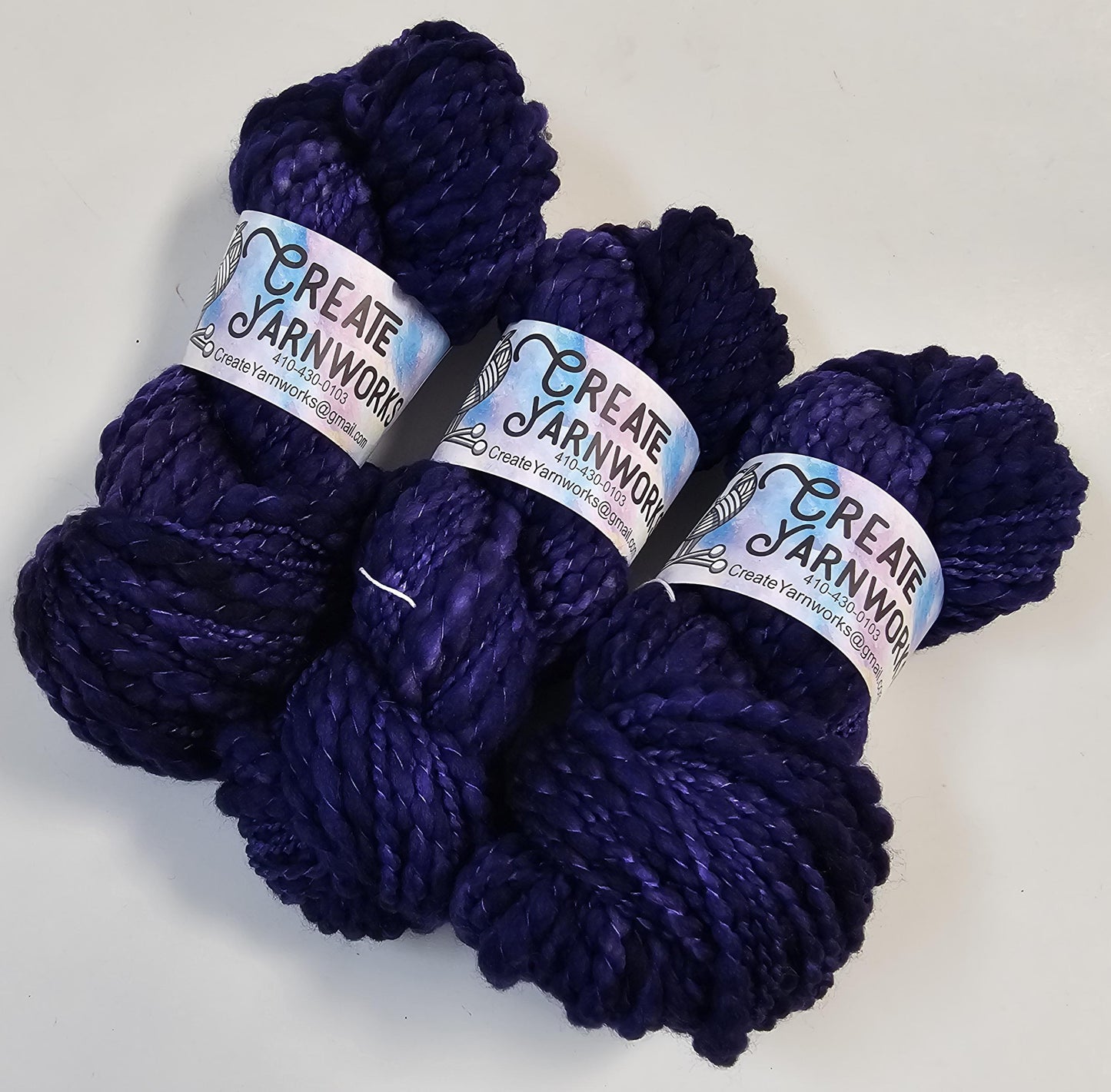 Purples in Thick n Thin 100% Superwash Merino Bulky Yarn