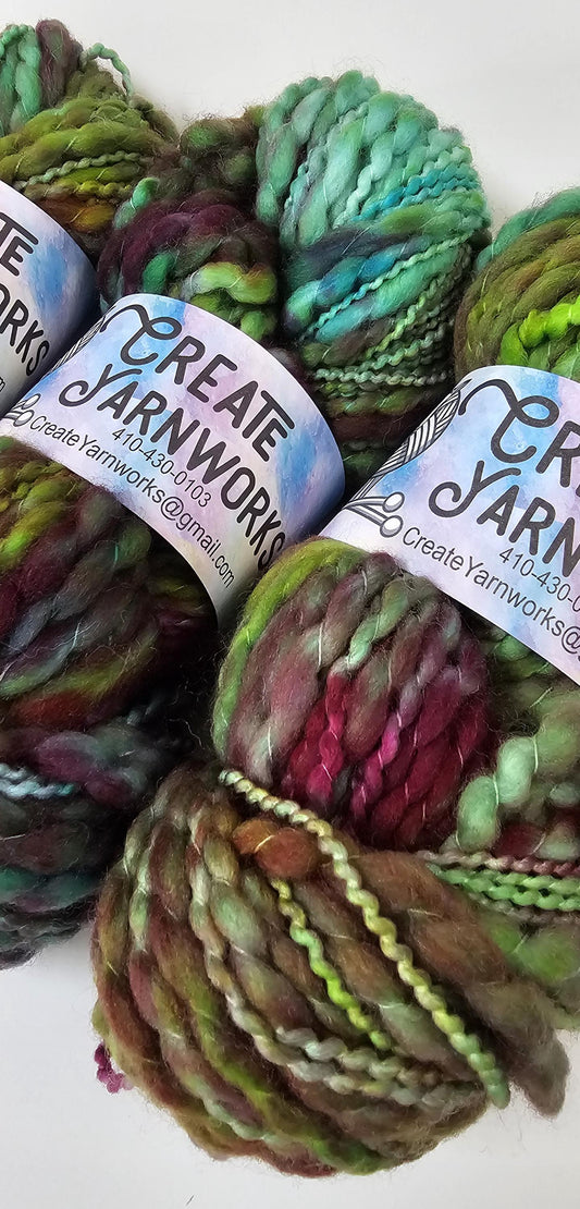 Pretty as a Peacock in Thick n Thin 100% Superwash Merino Bulky Yarn