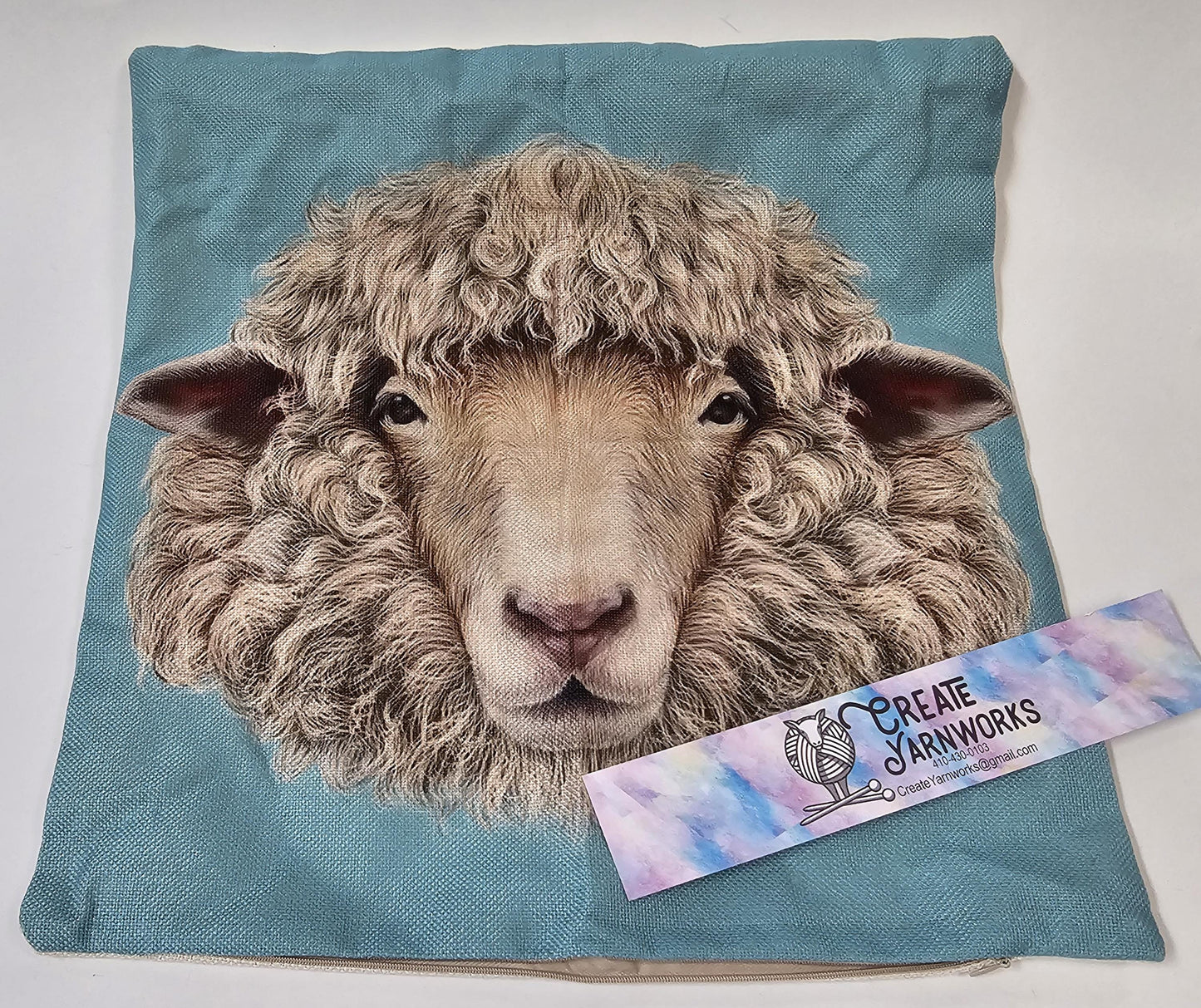 Special - Decorative 18"x18" Pillow - Sheep Head