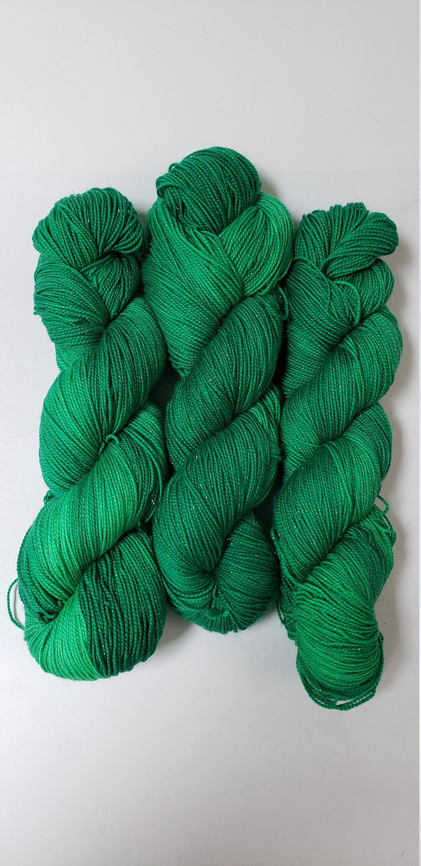 Irish in Gold Sparkle Superwash Merino Blend Fingering Weight Yarn