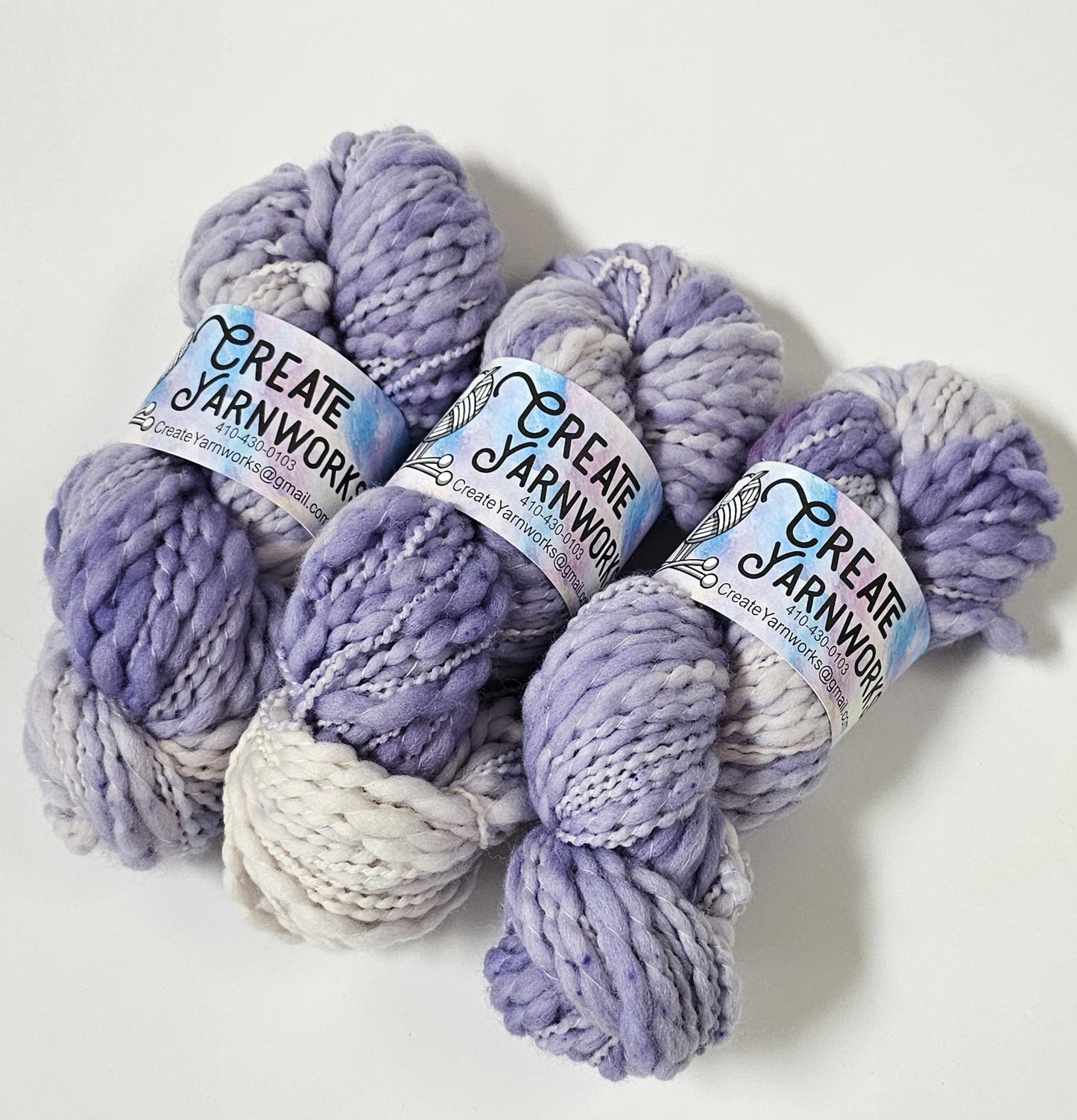 Lavender in Thick n Thin 100% Superwash Merino Bulky Yarn