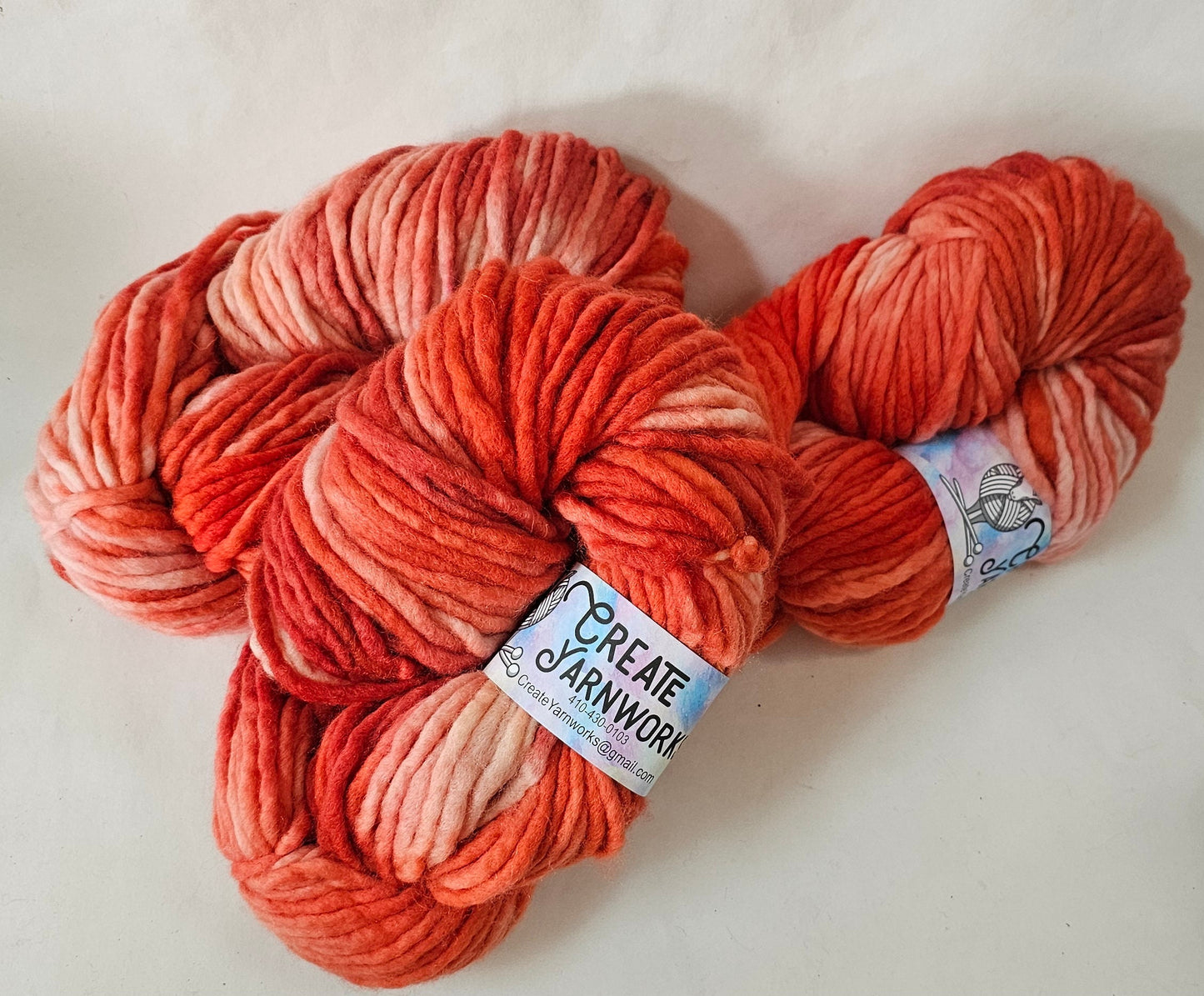 Broken Peach in 100% Superwash Merino Super Bulky Yarn
