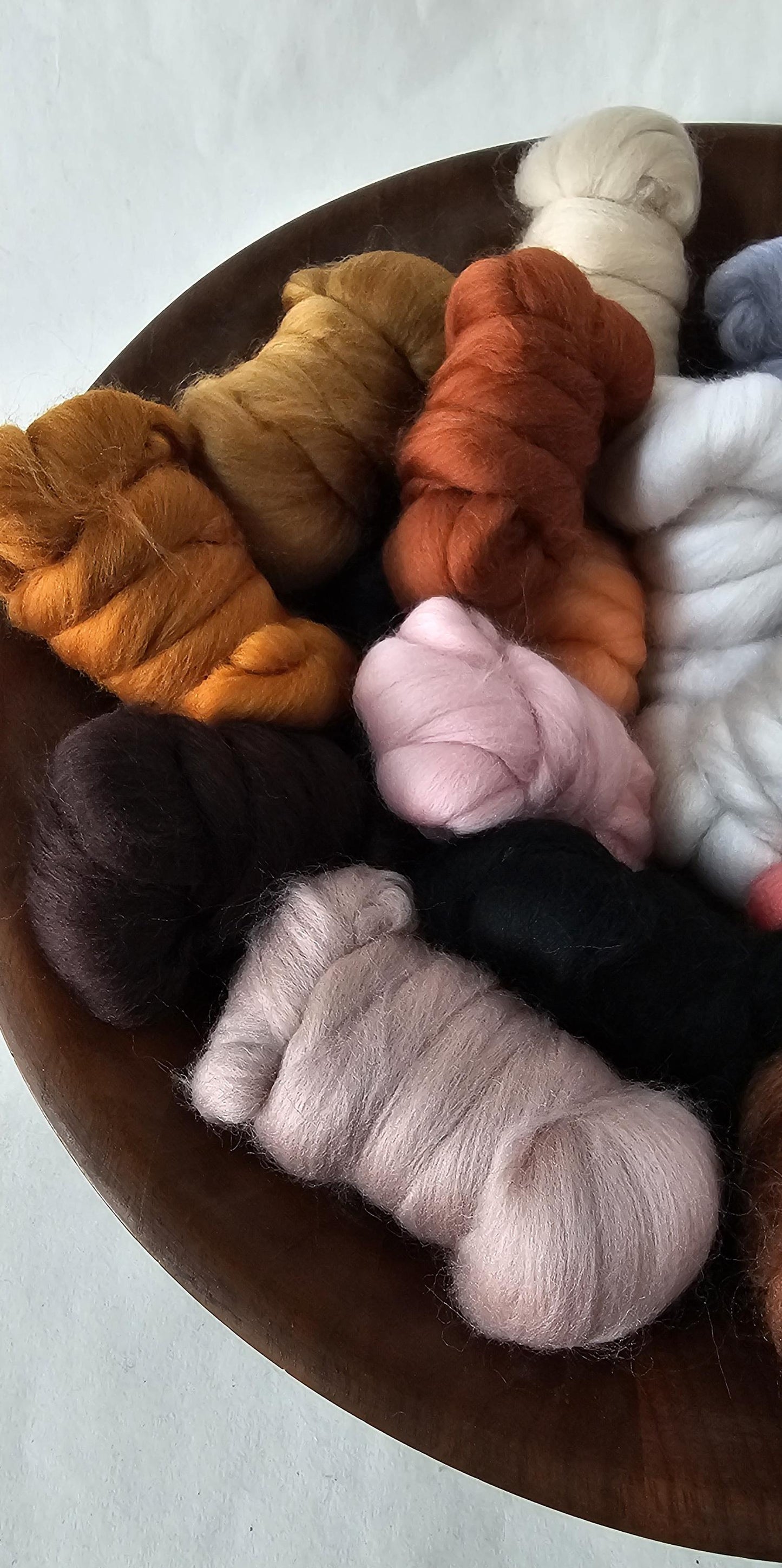 Naturals in 23 micron Merino Fiber for Needle Felting, Wet Felting, or Spinning