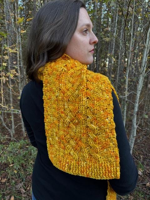 Goldilocks Yarn for Sunshine Saxon Scarf by Bonnie Bay Crochet