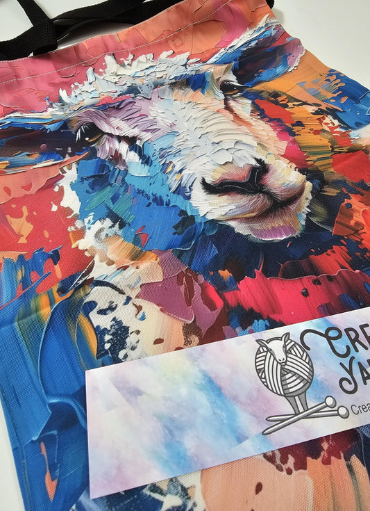 Abstract Sheep Large Project Bag - Tote with Handles