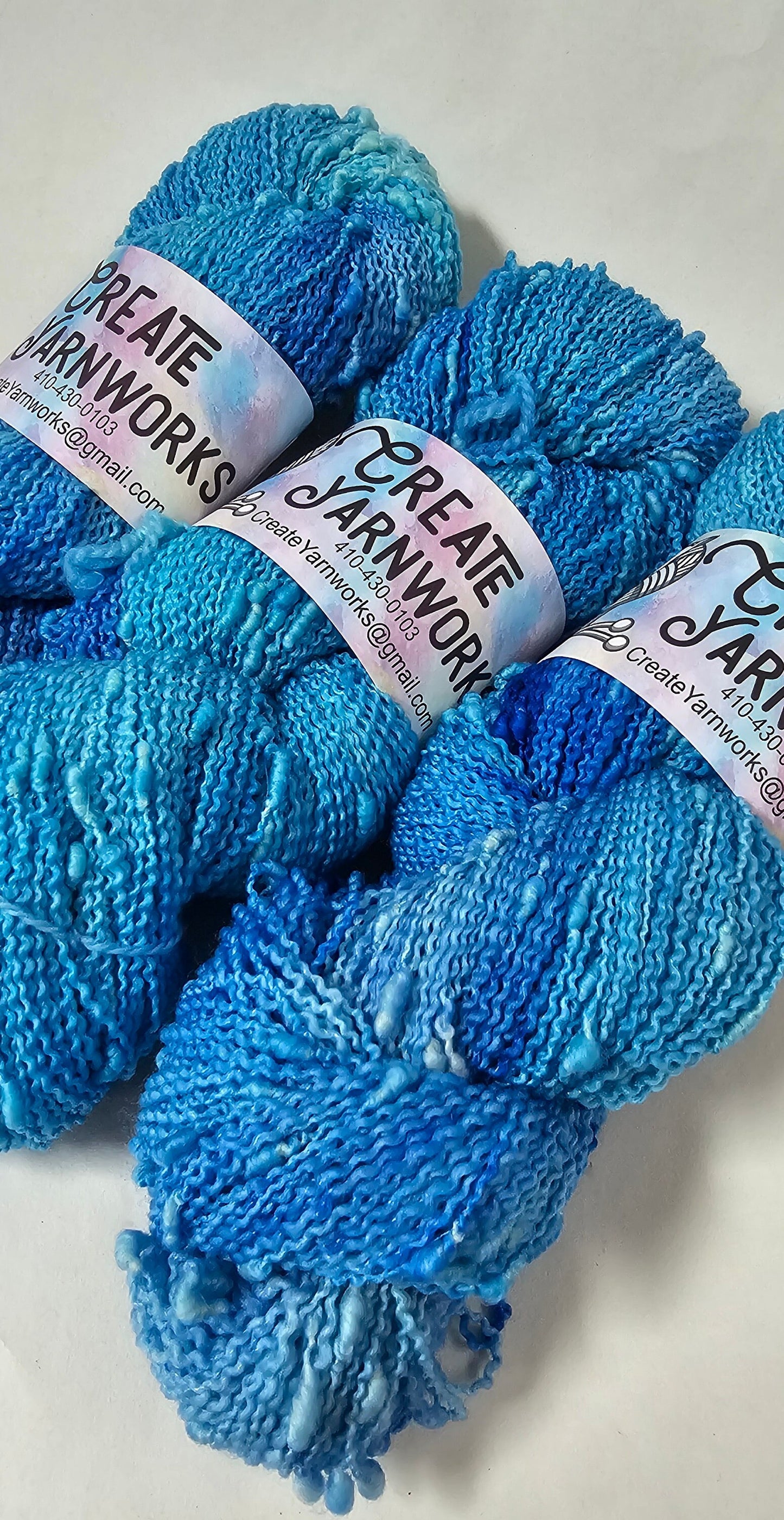 Blue Skies in Slub Superwash Merino/Nylon (90/10) Blend Fingering Weight Yarn
