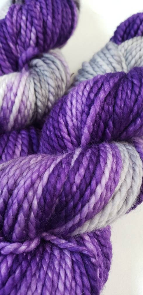 Purple Rain in 100% Superwash Merino Bulky Yarn