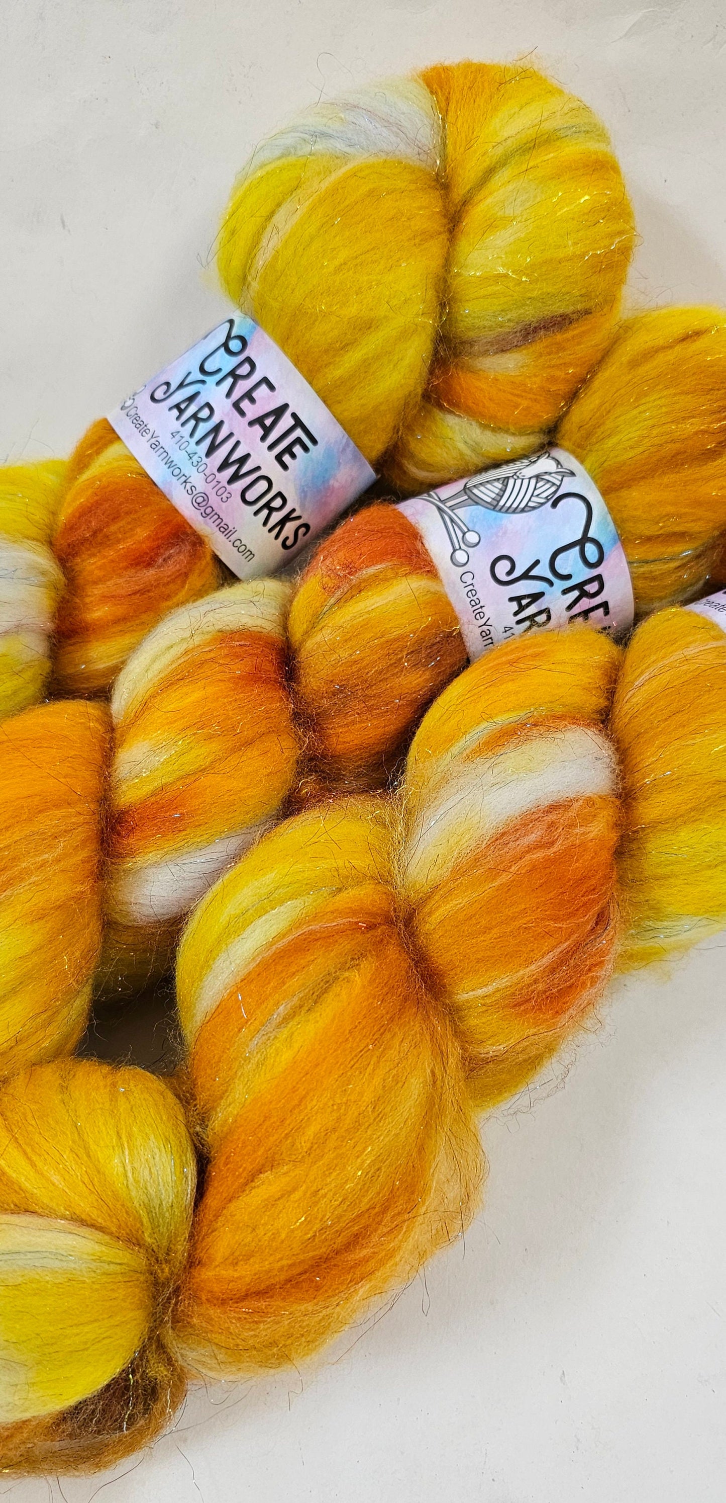 Goldilocks in Superwash Merino & Stellina Blend 4oz braid