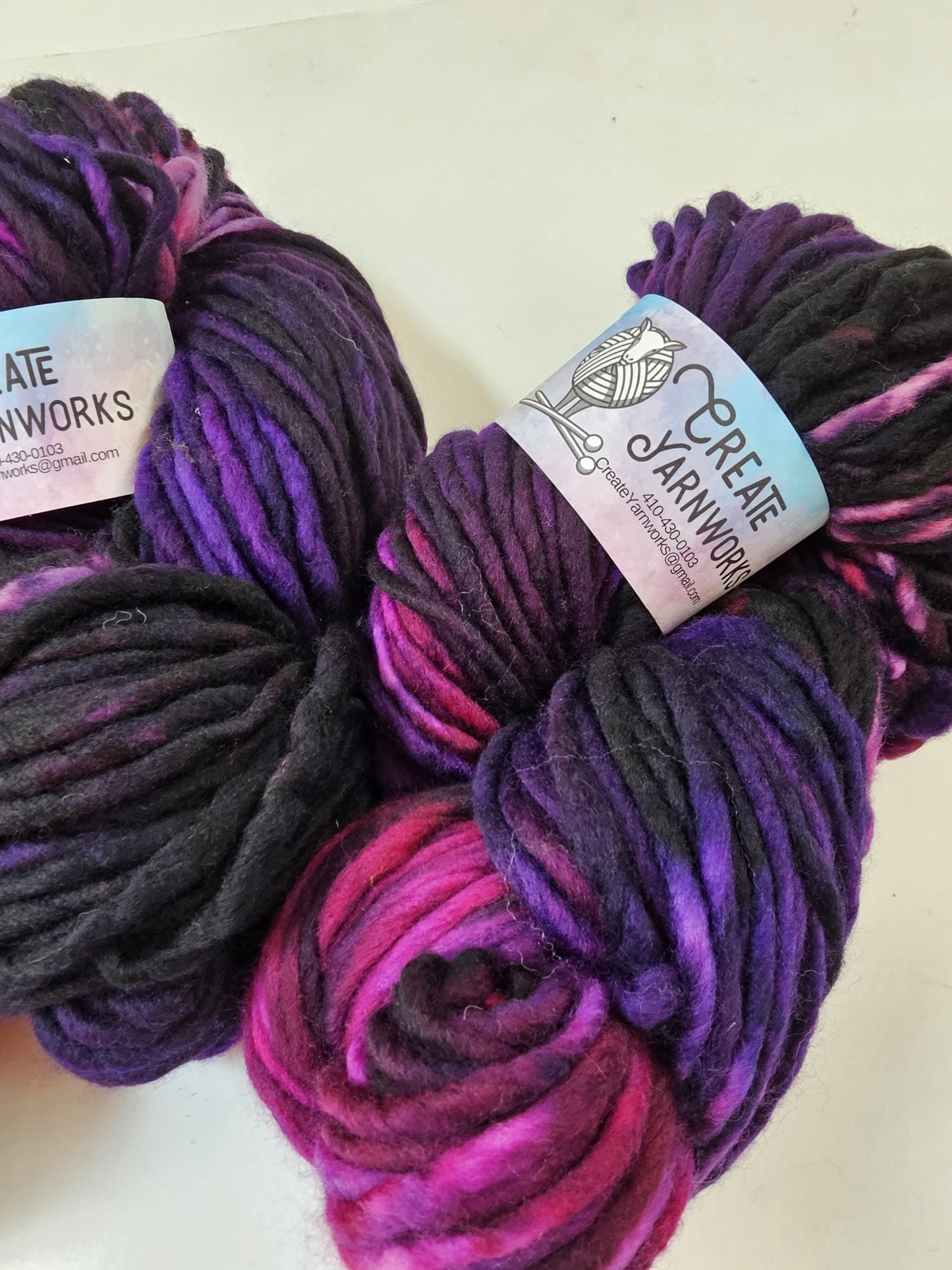 Purples in 100% Superwash Merino Super Bulky Yarn