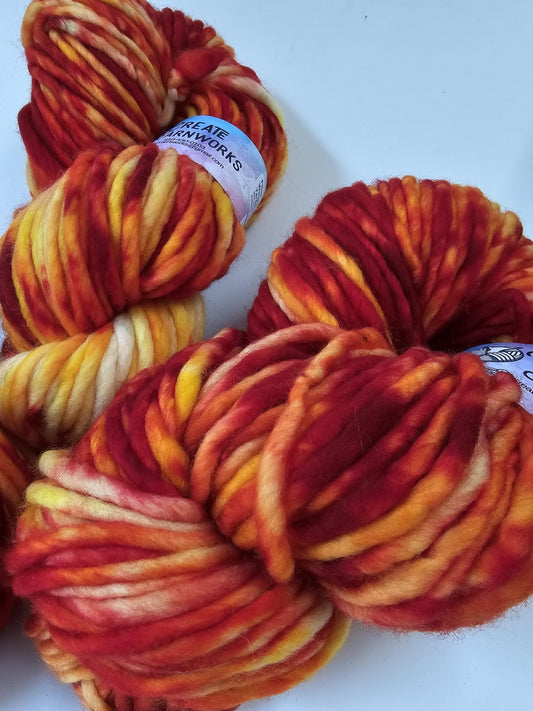 Eastern Shore Sunrise in 100% Superwash Merino Super Bulky Yarn