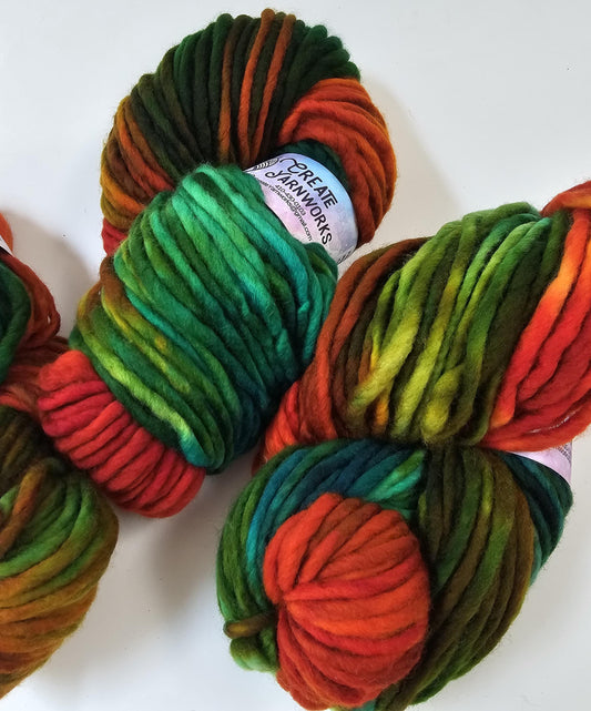 Tortoise Shell in 100% Superwash Merino Super Bulky Yarn
