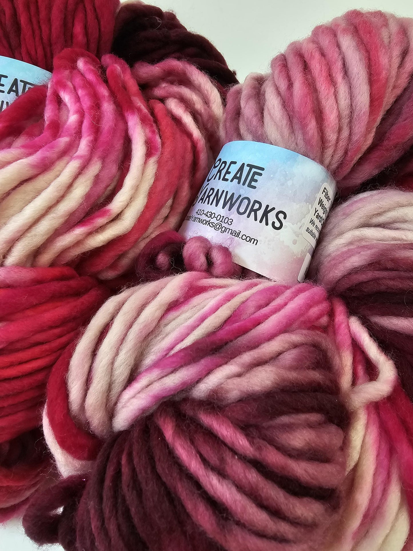 Raspberry Wine in 100% Superwash Merino Super Bulky Yarn