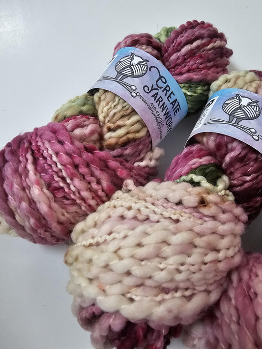 Rose Garden in Thick n Thin 100% Superwash Merino Bulky Yarn
