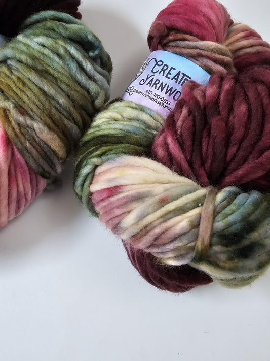 Rose Garden in 100% Superwash Merino Super Bulky Yarn