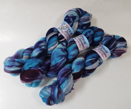 It's Electric in Superwash Merino & Stellina Blend 4oz braid