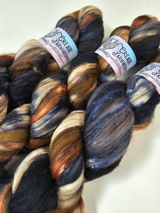 I Wanna be a Cowboy in Superwash Merino & Stellina Blend 4oz braid