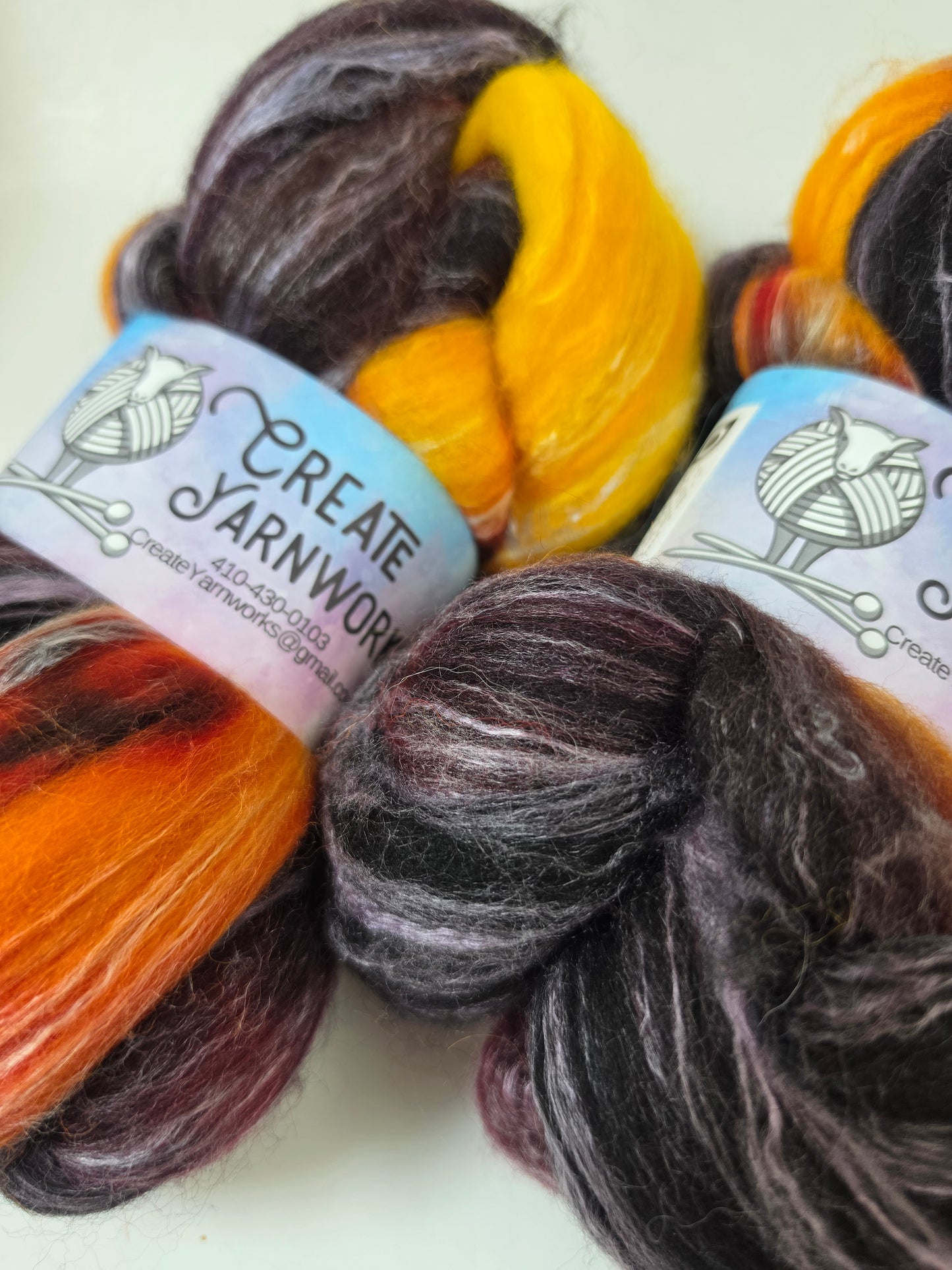 Mountain Sunset in Cormo/ Rose Fiber/ Baby Alpaca custom blend Top 4oz braid