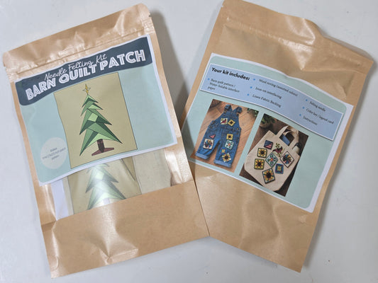 Tree Barn Quilt Patch Needle Felting Kit