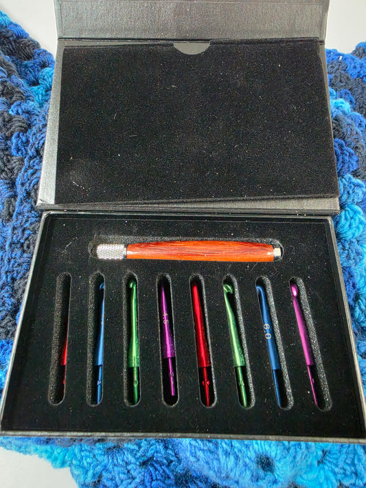 Mahogany Wood Custom made interchangeable Crochet Hooks
