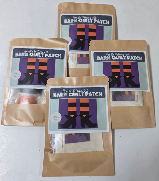 Witch's Feet - Halloween Barn Quilt Patch Needle Felting Kit