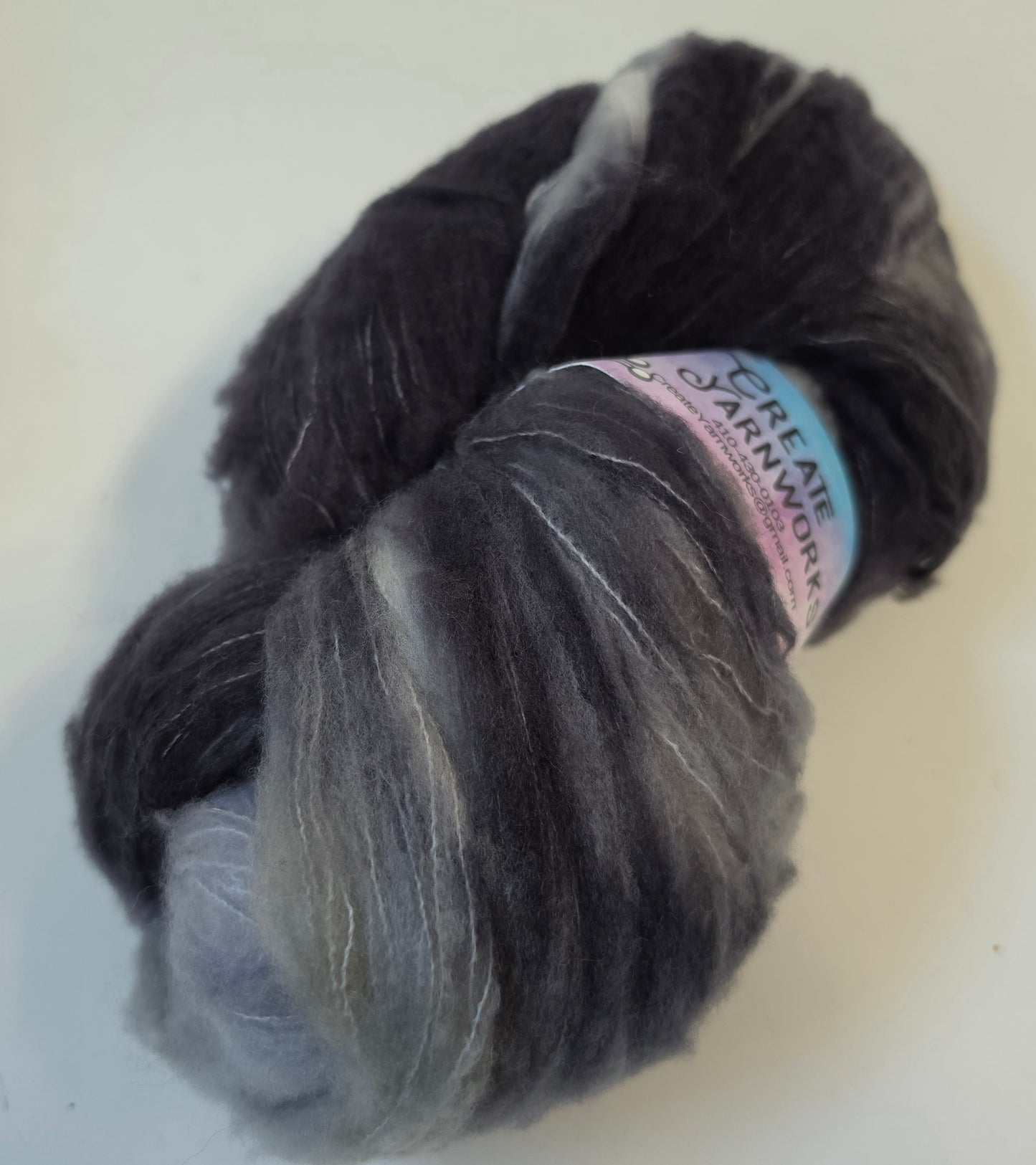 Almost Black in Brushed Merino Lace Weight Yarn
