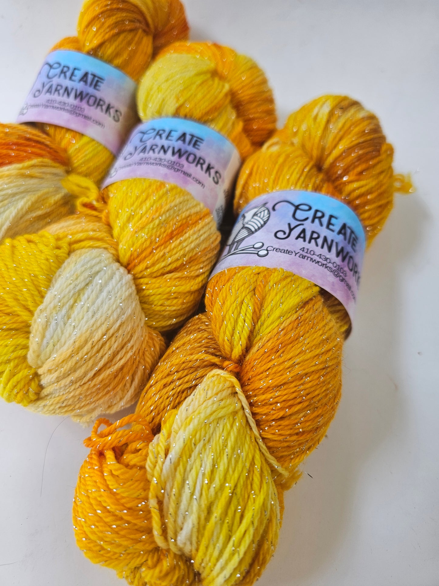 Goldilocks in Silver Sparkle Superwash Merino Blend Fingering Weight Yarn