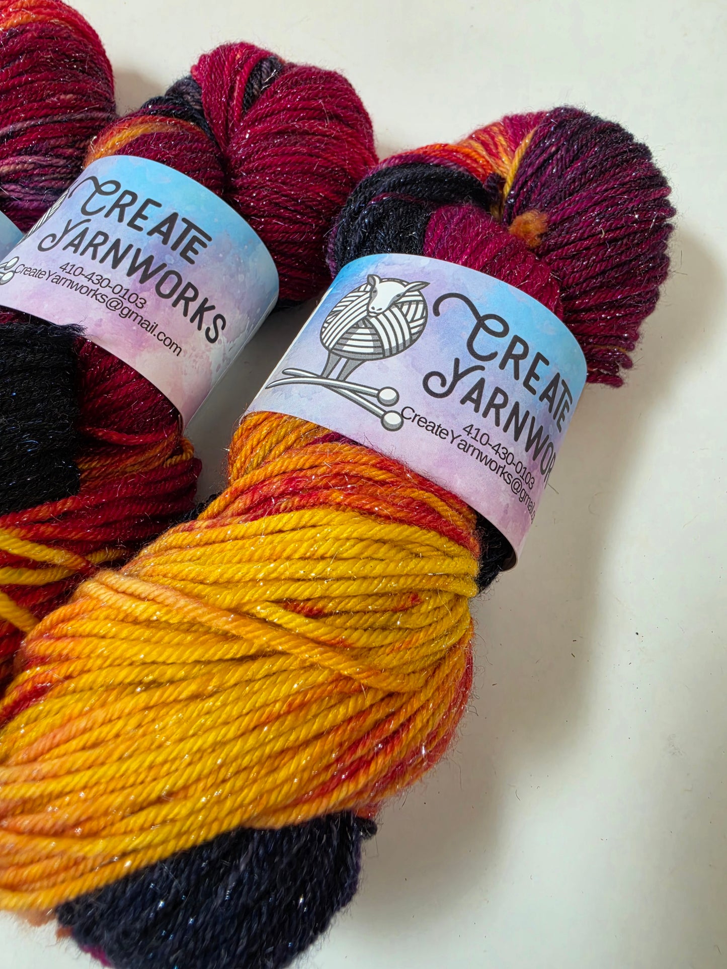 Mountain Sunset in Silver Shimmer DK Weight Yarn