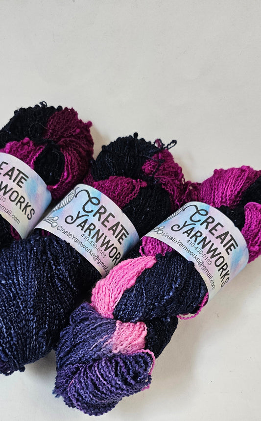 Aurora in Slub Superwash Merino/Nylon (90/10) Blend Fingering Weight Yarn