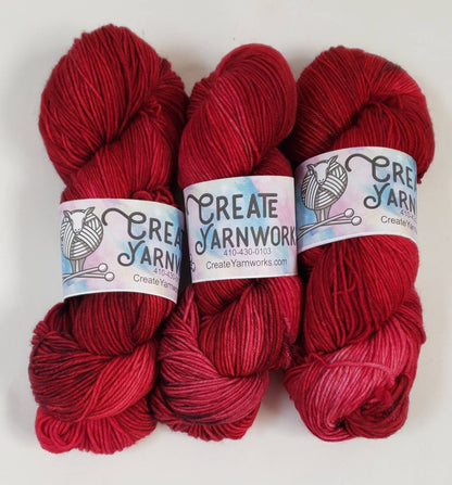 Ragin' Red in Superwash Merino/Nylon (85/15) Blend Fingering Weight Yarn