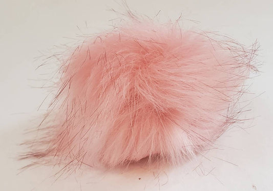 Faux Fur Pom Pom - Dusty Pink with dark tips