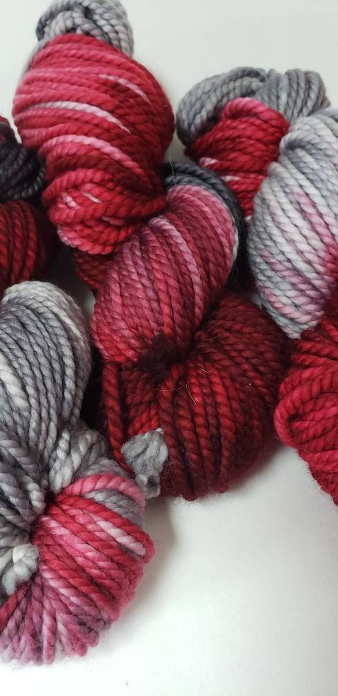 Crimson Slate in 100% Superwash Merino Bulky Yarn