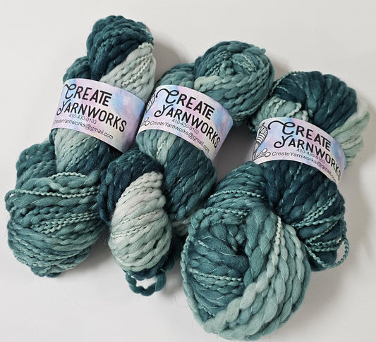 Forest in Thick n Thin 100% Superwash Merino Bulky Yarn