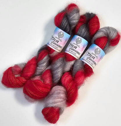 Crimson Slate in Kid Mohair/Silk Blend Lace Weight Yarn