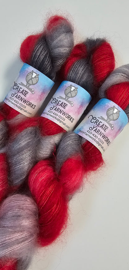 Crimson Slate in Kid Mohair/Silk Blend Lace Weight Yarn