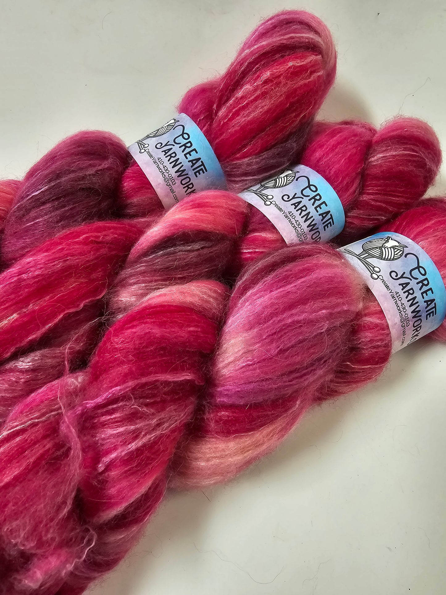 Pretty in Pink in BFL, Rose Fiber and Baby Alpaca Top Roving Blend 4oz braid