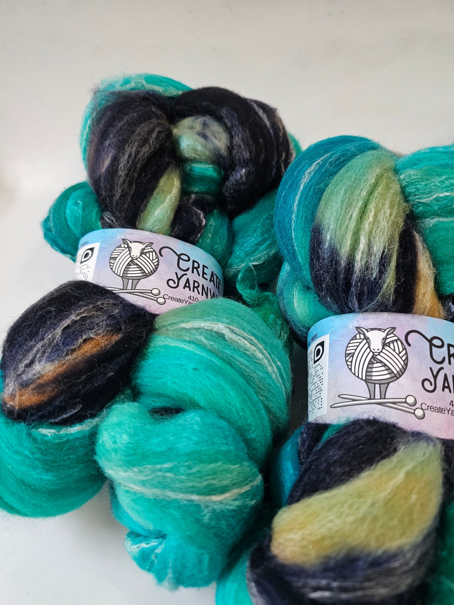 Mermaid's Tide in Targhee, Bamboo and Silk Top Roving Custom Blend 4oz braid