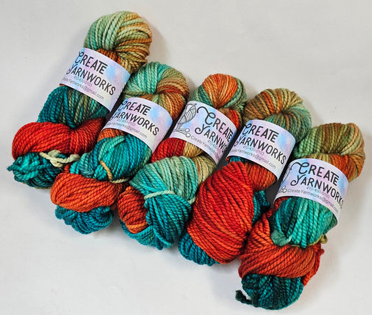 Tortoise Shell in 100% Superwash Merino Bulky Yarn