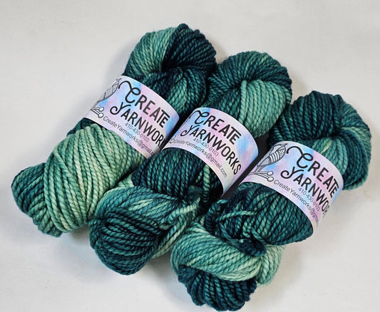 Forest Green in 100% Superwash Merino Bulky Yarn