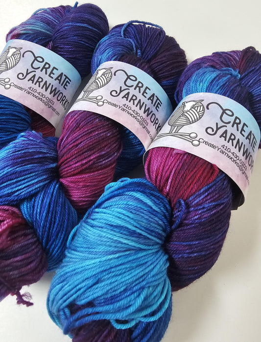 It's Electric! in Superwash Merino/Nylon (85/15) Blend Fingering Weight Yarn
