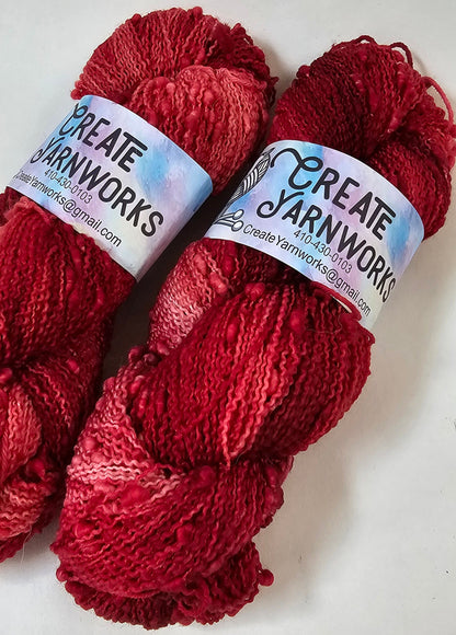 Ragin' Red in Slub Superwash Merino/Nylon (90/10) Blend Fingering Weight Yarn