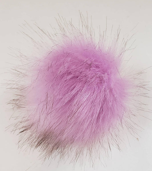 Faux Fur Pom Pom - Lavender with dark tips