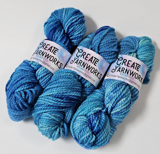 Blue Skies in 100% Superwash Merino Bulky Yarn