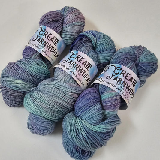 Mermaid Dreams in Superwash Merino/Nylon (85/15) Blend Fingering Weight Yarn