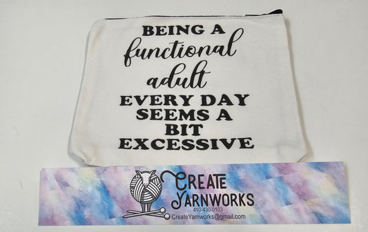 Excessive Zippered Pouch Project Bag