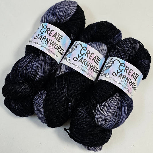 Navy in Superwash Merino/Nylon (85/15) Blend Fingering Weight Yarn