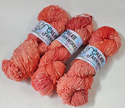 Broken Peach in Slub Superwash Merino/Nylon (90/10) Blend Fingering Weight Yarn
