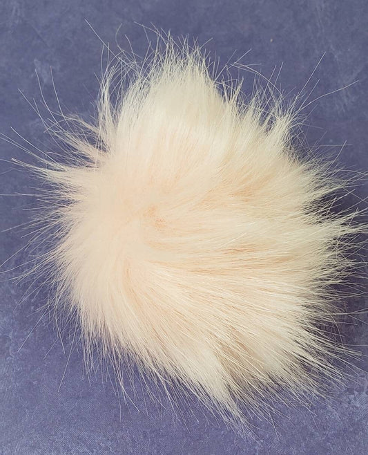 Faux Fur Pom Poms - Pastel Pink