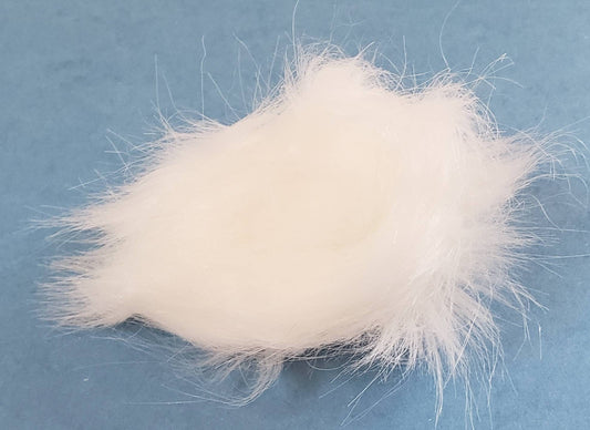 Faux Fur Pom Poms - White