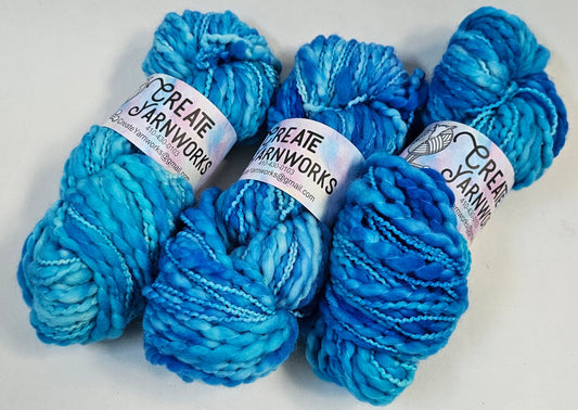 Blue Skies in Thick n Thin 100% Superwash Merino Bulky Yarn