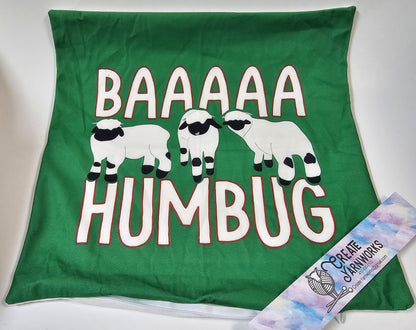 Special - Decorative 18"x18" Pillow - Baaa Humbug Valais Blacknose